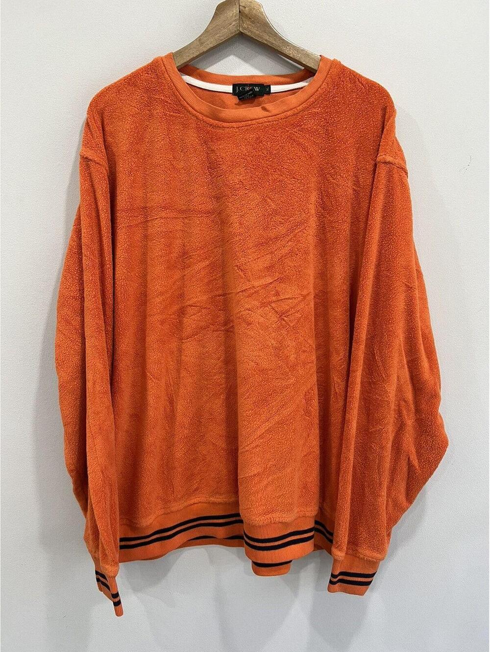 Vintage 90s Jcrew Sweater Terry Cloth crewneck
